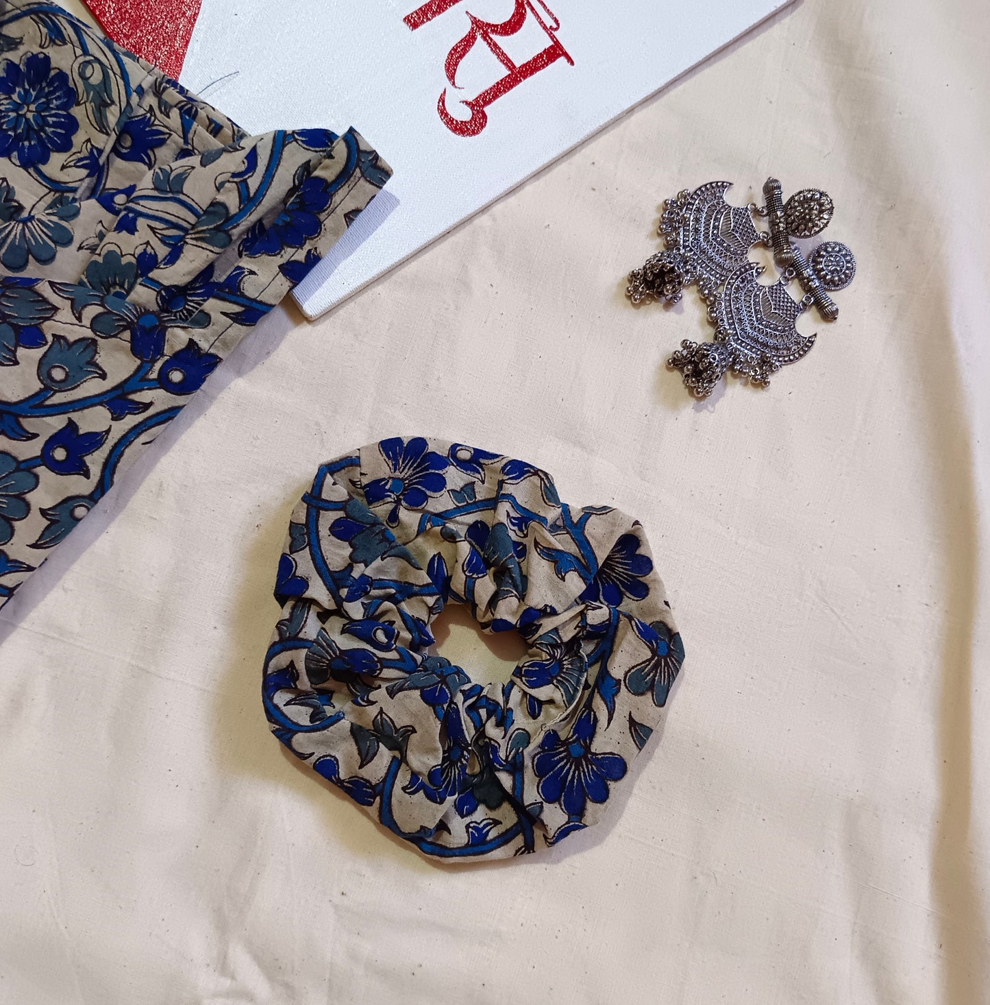 Short kurti with long sleeve , cotton fabric & 1 scrunchie free